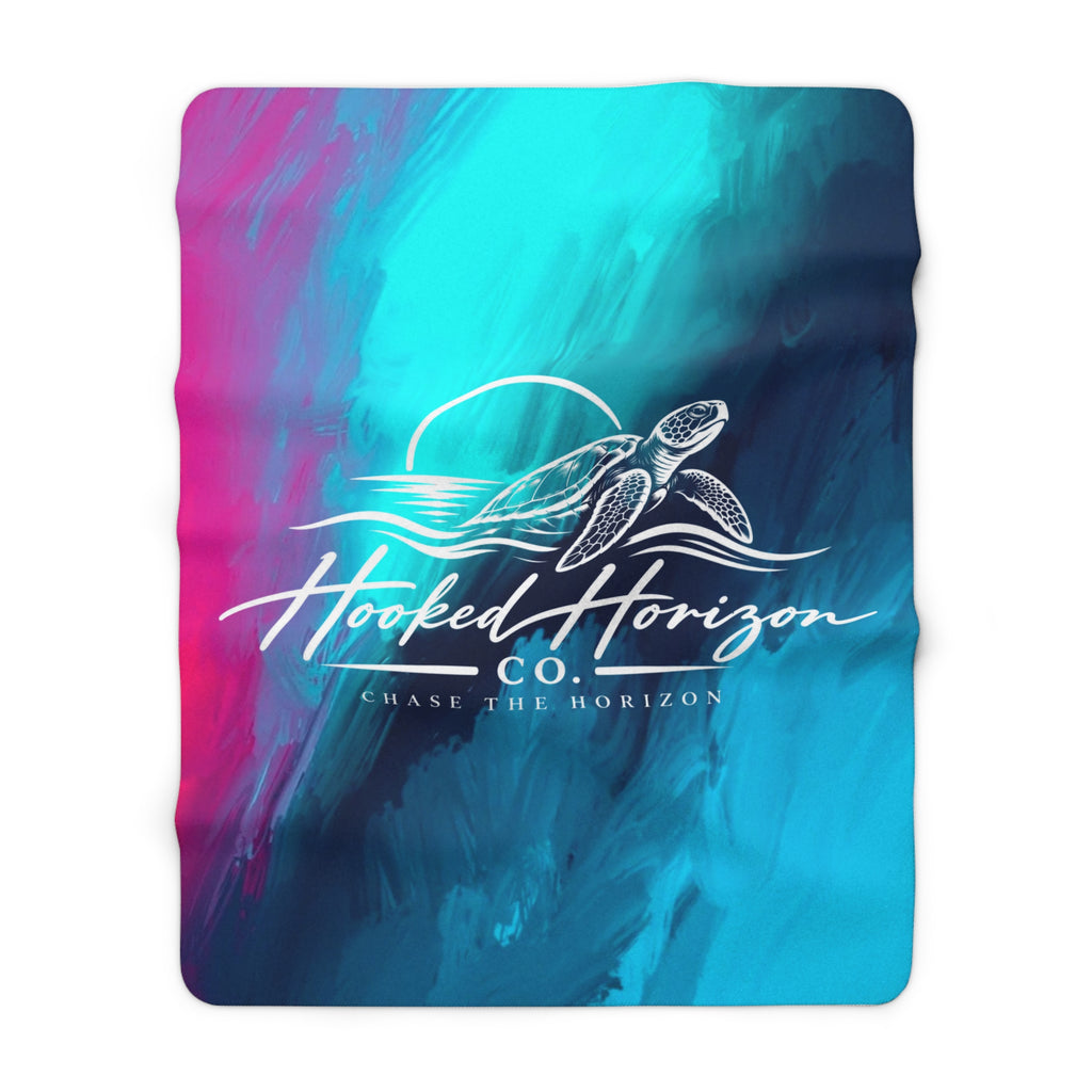 Turtle Sunset Sherpa Fleece Blanket