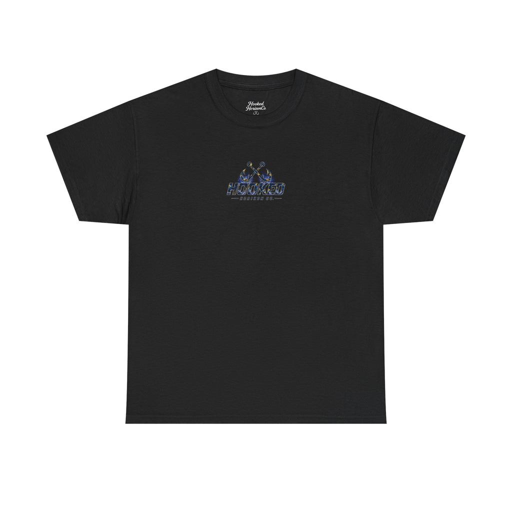 Sail Fish Hooked Horizon Co Tee—Ocean Graphic Tee — "Beloved" Ray Design