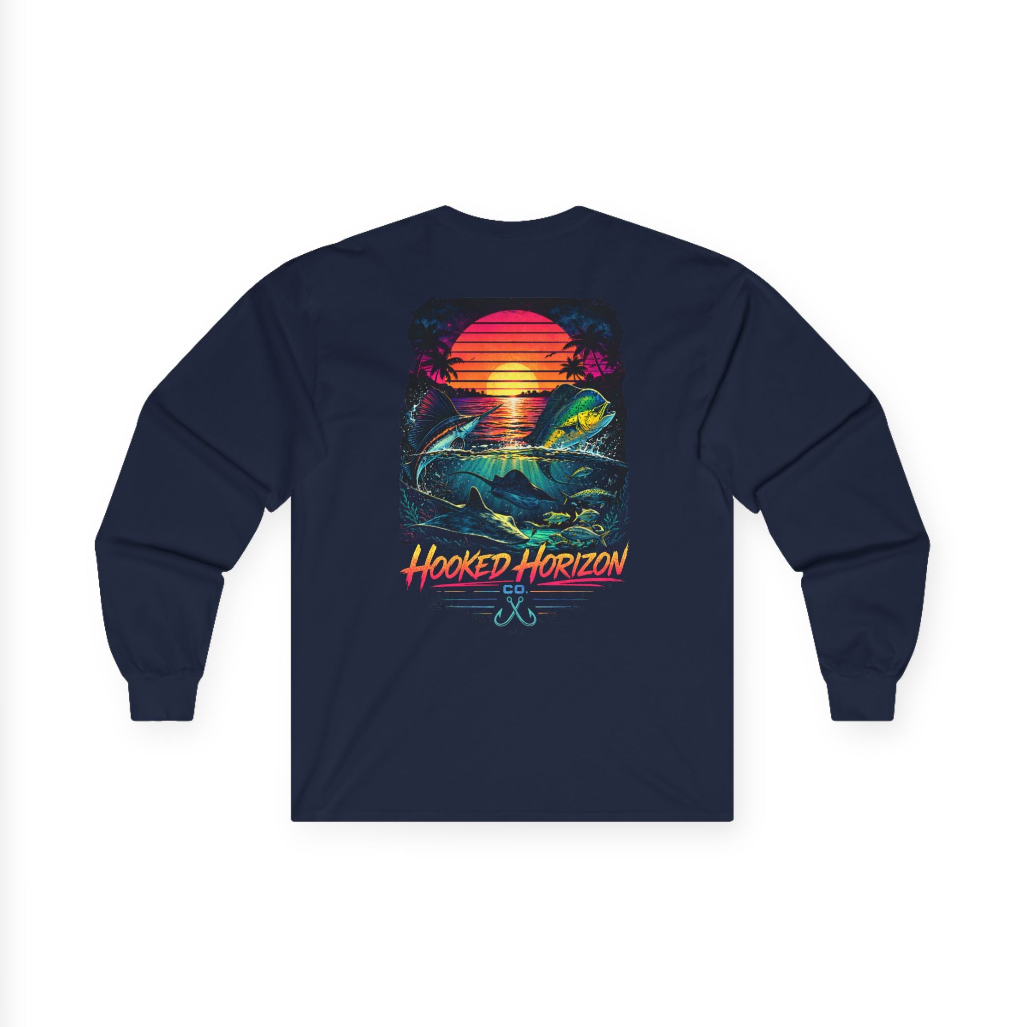Hooked Horizon Co.  Sunset Long Sleeve Tee— Multiple Color Variations