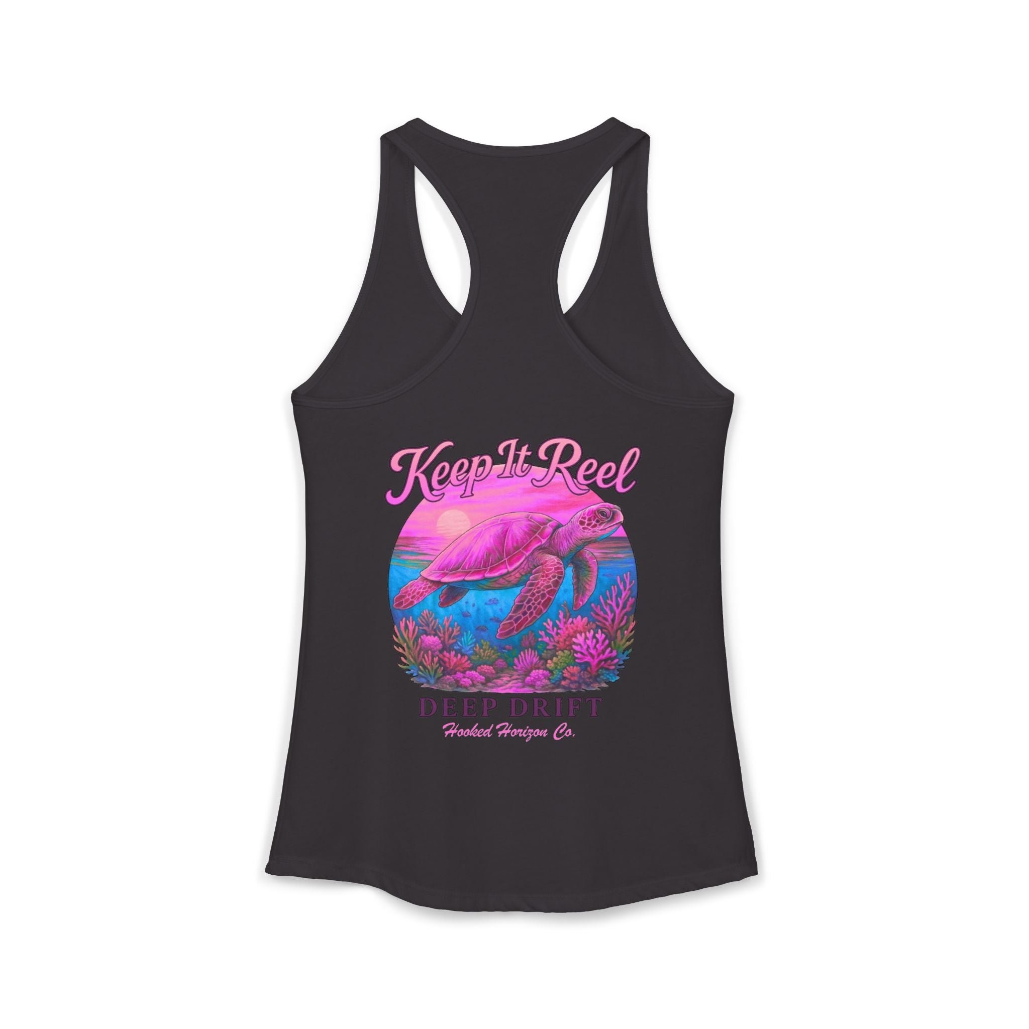 Turtle " Keep It Reel" Deep Drift– Hooked Horizon Co. Gifts for Ocean Lovers, Nautical Fashion, Everyday Comfort, Perfect Gift for Her