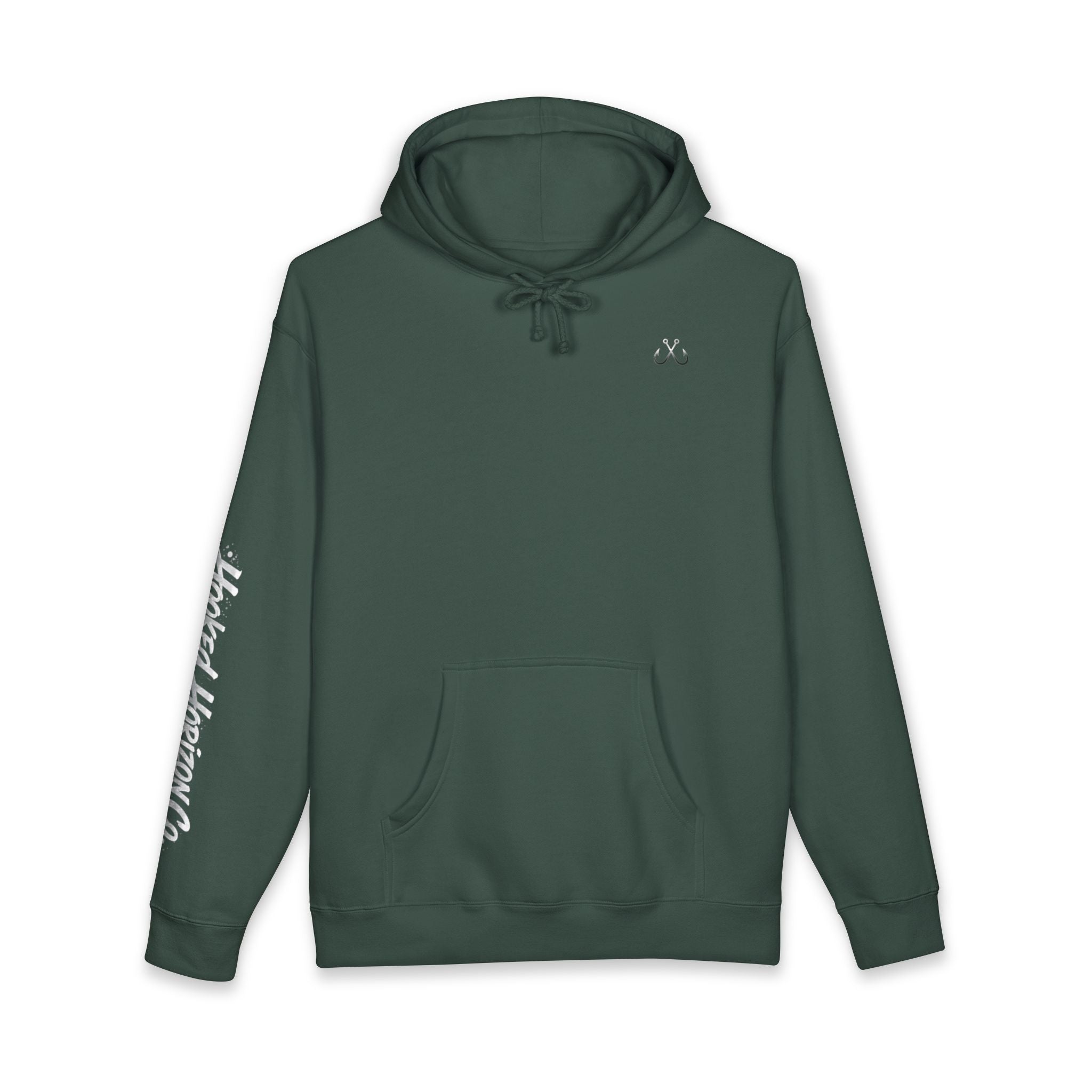 Lion Fish Skeleton Hoodie Hooked Horizon Co. — Minimal Skeletal Fish Back Graphic Hoodie, Multiple Color Variations