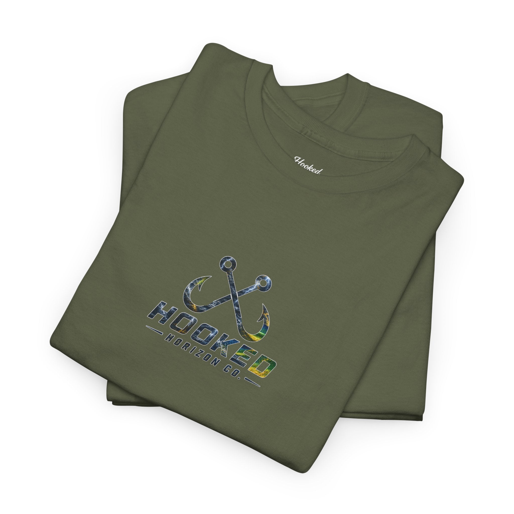 Mahi Mahi Hooked Horizon Co Tee—Ocean Graphic Tee — "Beloved" Ray Design