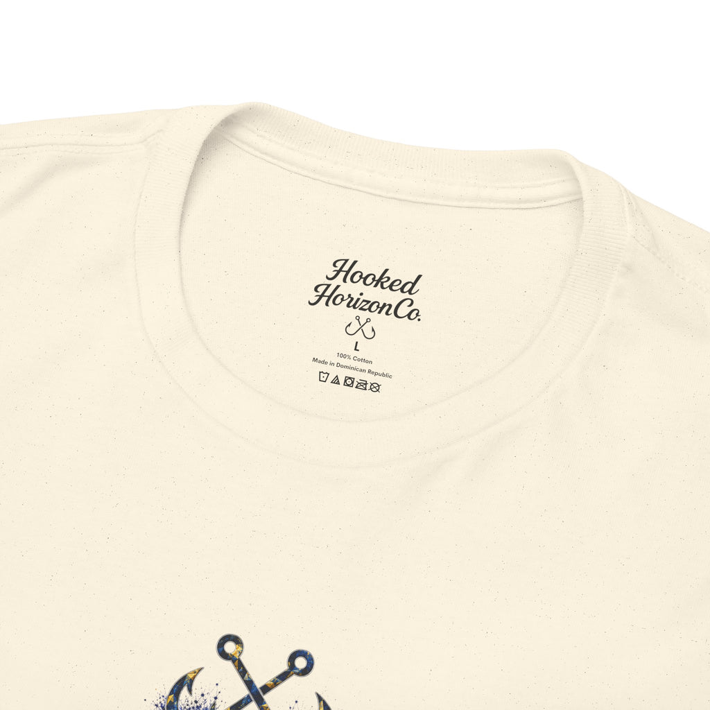 Sail Fish Hooked Horizon Co Tee—Ocean Graphic Tee — "Beloved" Ray Design