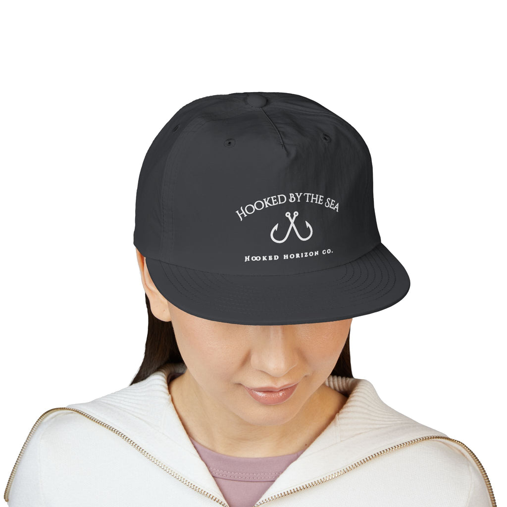Quick Dry Surf Cap Hooked Horizon Co. — Light Weight, Multiple Color Variations Beachy Vibes Snapback Hat for Surf Lovers, Summer Fashion, Ocean Enthusiasts, Gift for Surfers, Vacation Style