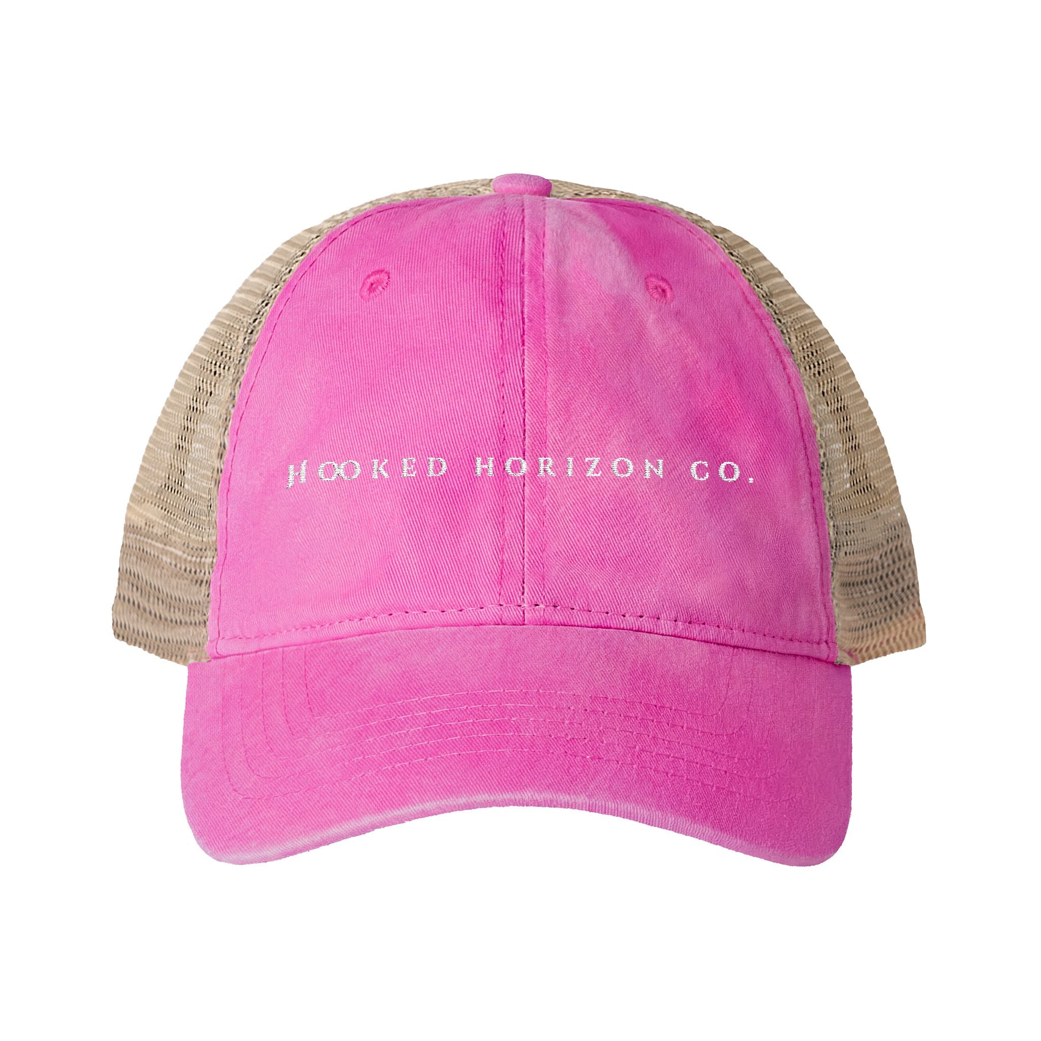 Hooked Horizon Co. —Women's Washed Mesh-Back Cap, Multiple Color Variations