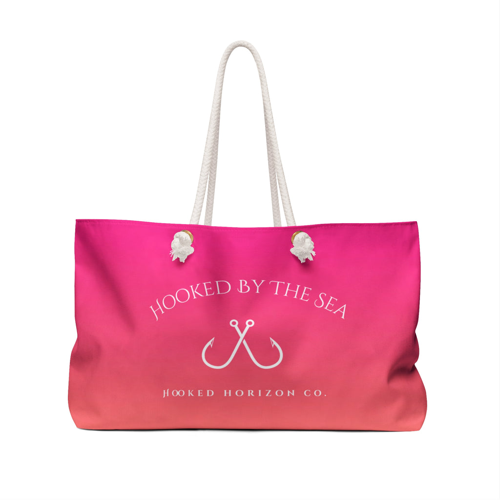 Pink To Orange Ombre Deep Drift Weekender Bag | Perfect for Travel, Beach Days, Outdoor Adventures, Gifts for Him and Her, Stylish Tote