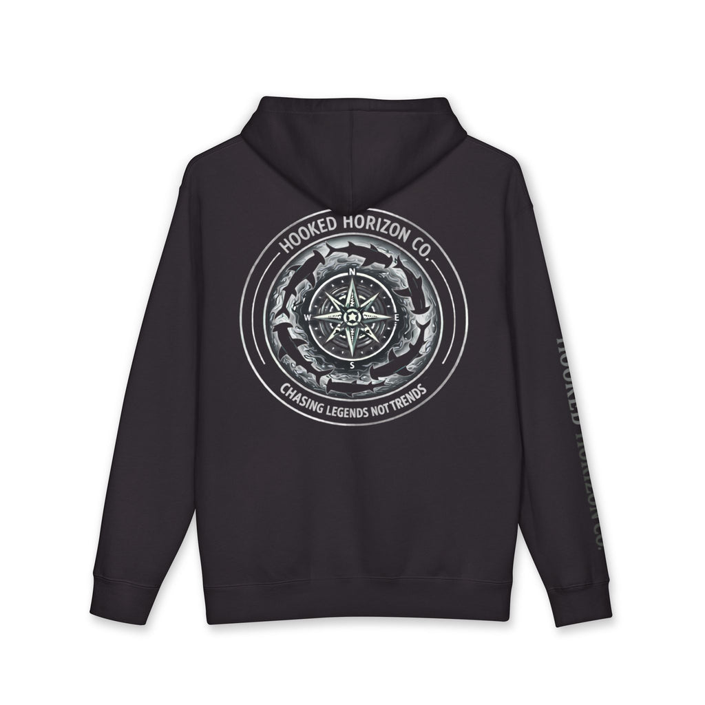 Chasing Legends Not Trends Compass Hoodie — Hooked Horizon Co. “Chasing Legends Not Trends” Pullover, Multiple Color Variations