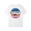 USA Deep Drift Fishing T-Shirt - RED, WHITE & BLUE Fishing Tee for Angler Lovers, Shark Lovers, Ocean Tee