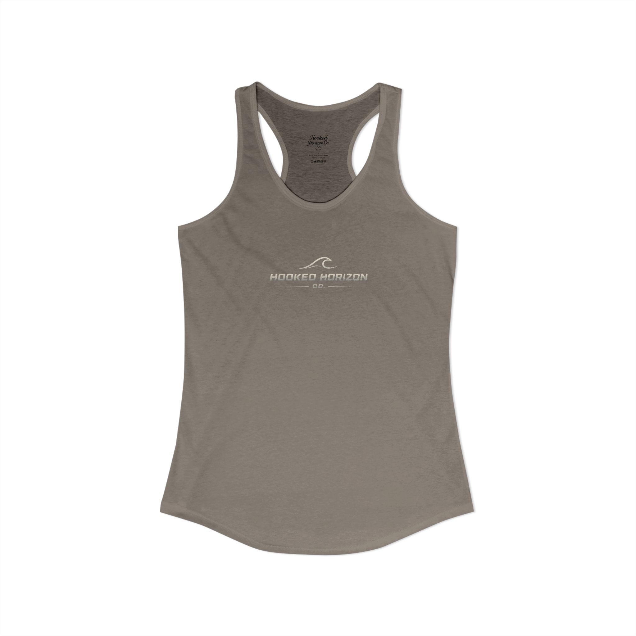 Hooked Horizon Co. Commerical Logo — Soft Women's Ideal Racerback Tank