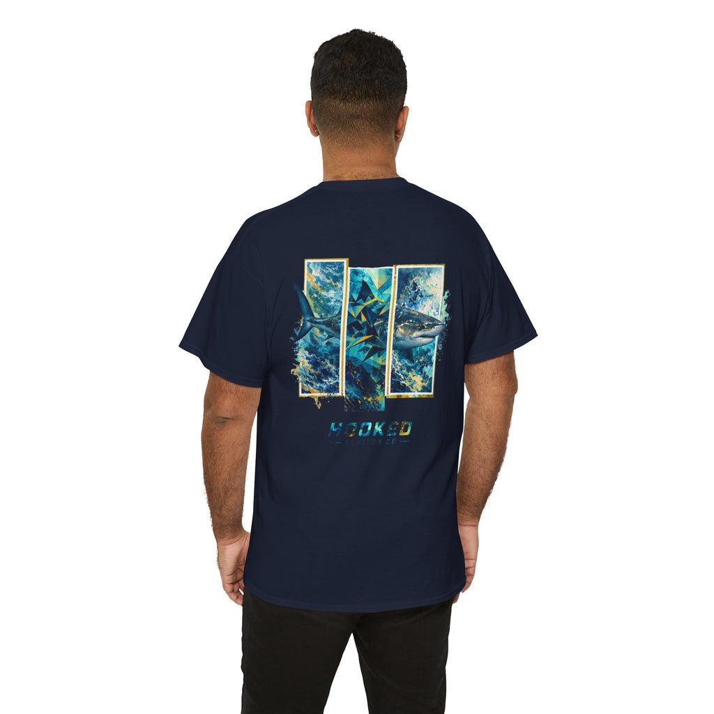 Bull Shark Hooked Horizon Co Tee—Ocean Graphic Tee — "Beloved" Ray Design