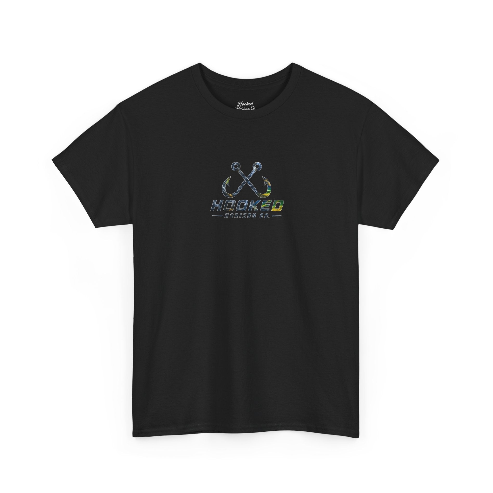 Mahi Mahi Hooked Horizon Co Tee—Ocean Graphic Tee — "Beloved" Ray Design