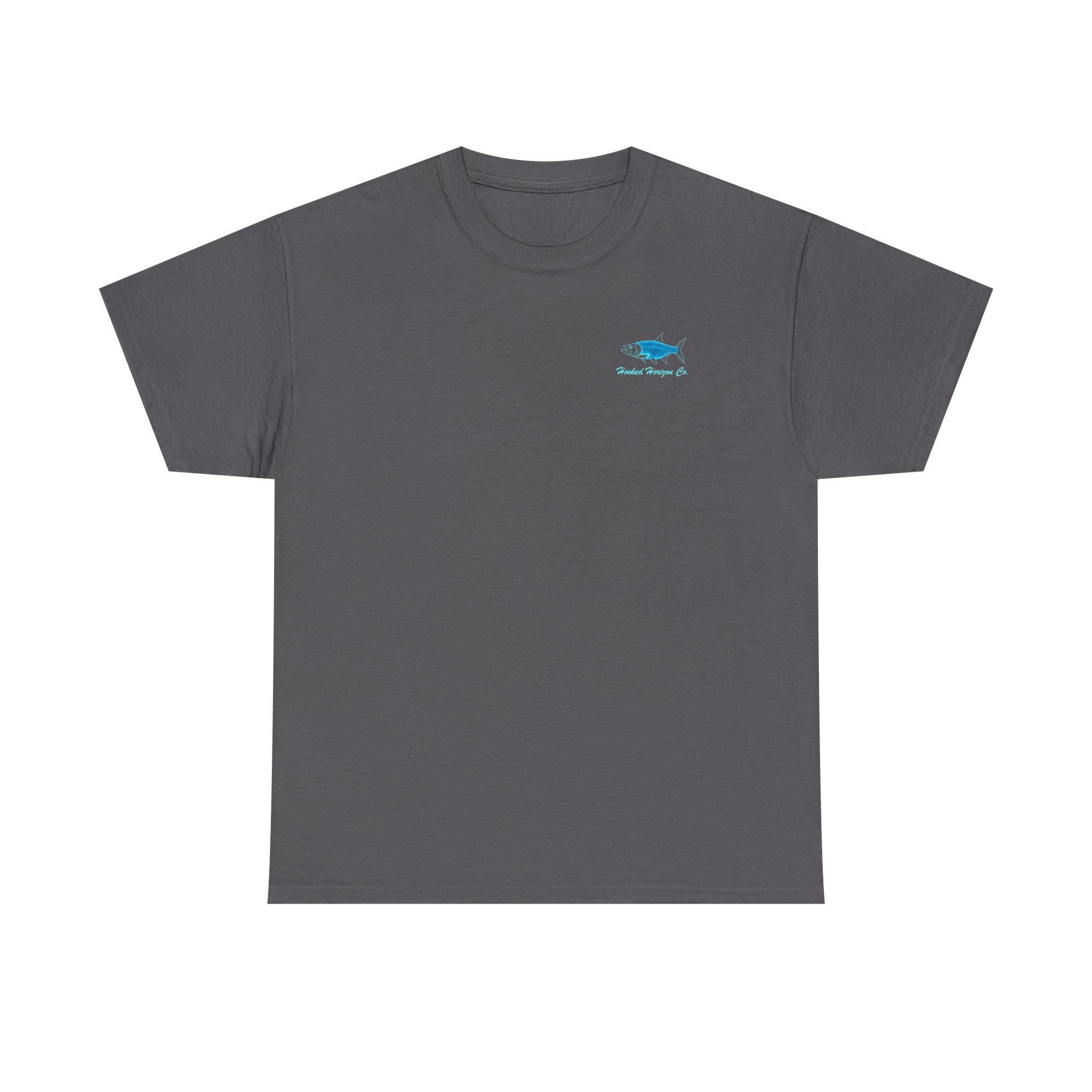 Tarpon Blue Fishing T‑Shirt — "Deep Drift" Compass Design by Hooked Horizon Co.