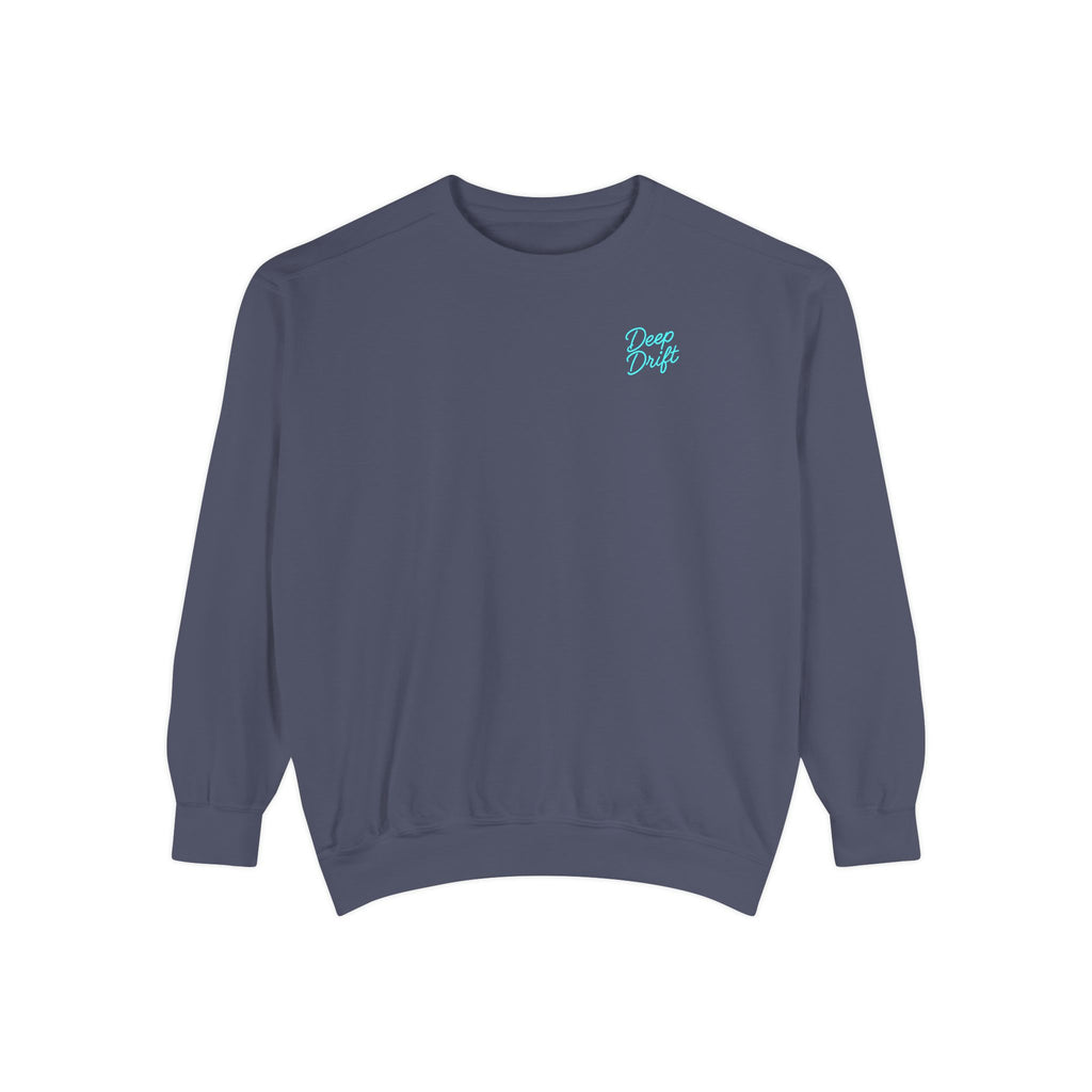 Vintage Vibes Grid Sweatshirt — "Hooked Horizon Co." Logo Pullover