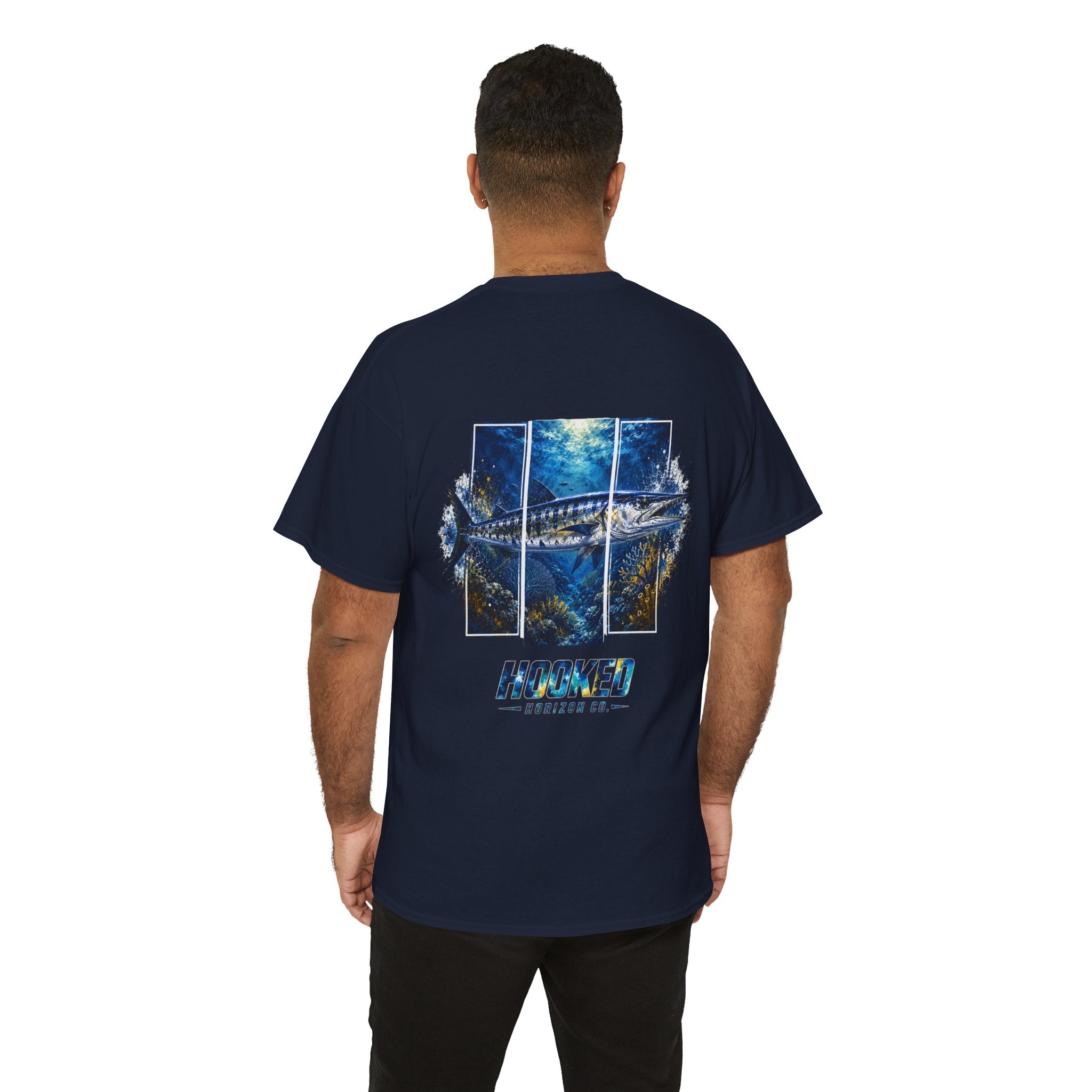 Barracuda Hooked Horizon Co Tee—Ocean Graphic Tee — "Beloved" Ray Design