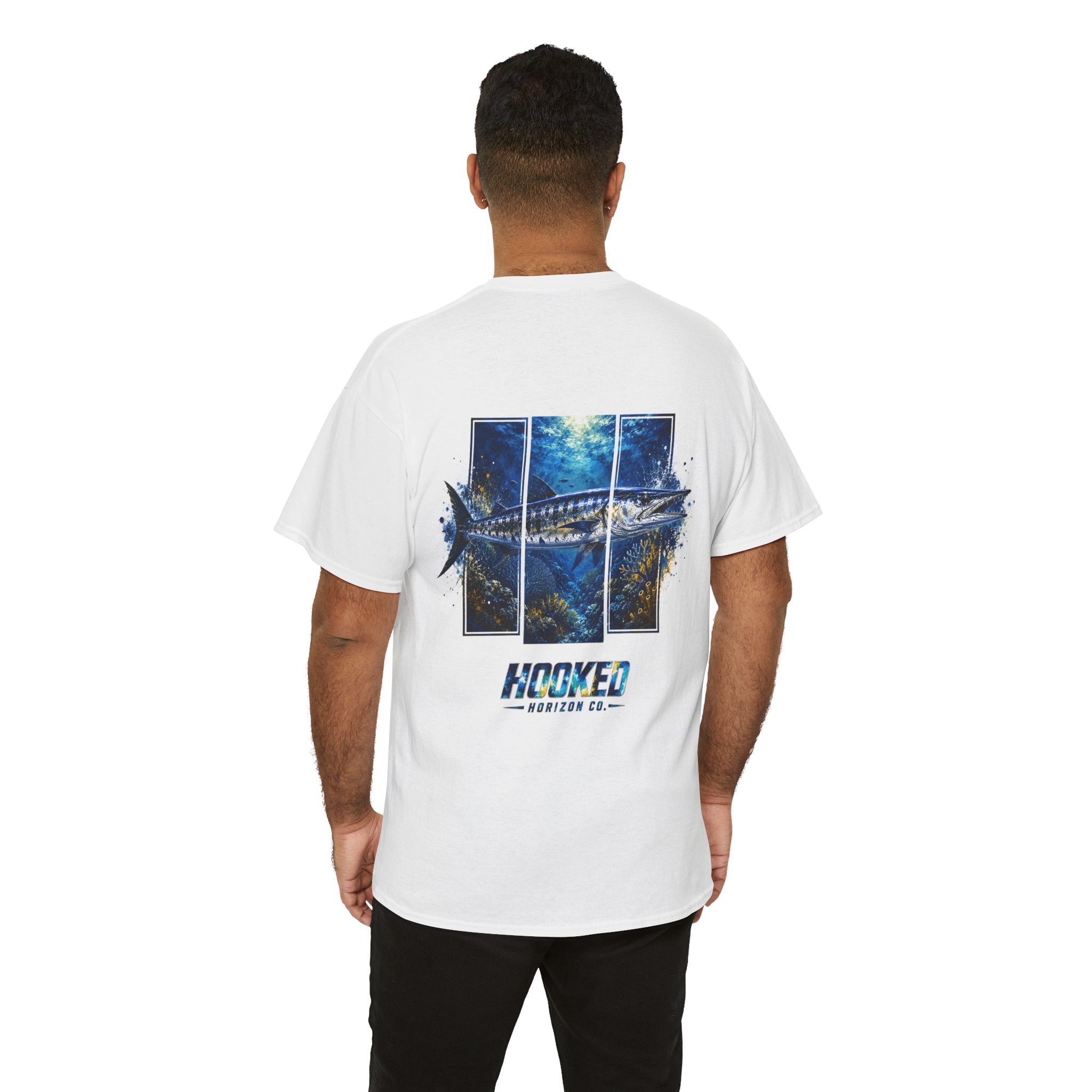 Barracuda Hooked Horizon Co Tee—Ocean Graphic Tee — "Beloved" Ray Design