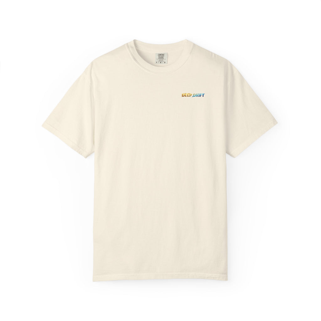 Gold & Blue Tarpon Hooked Horizon Co. — Deep Drift Fishing Graphicishing Tee for Angler Lovers, Shark Lovers, Ocean Tee