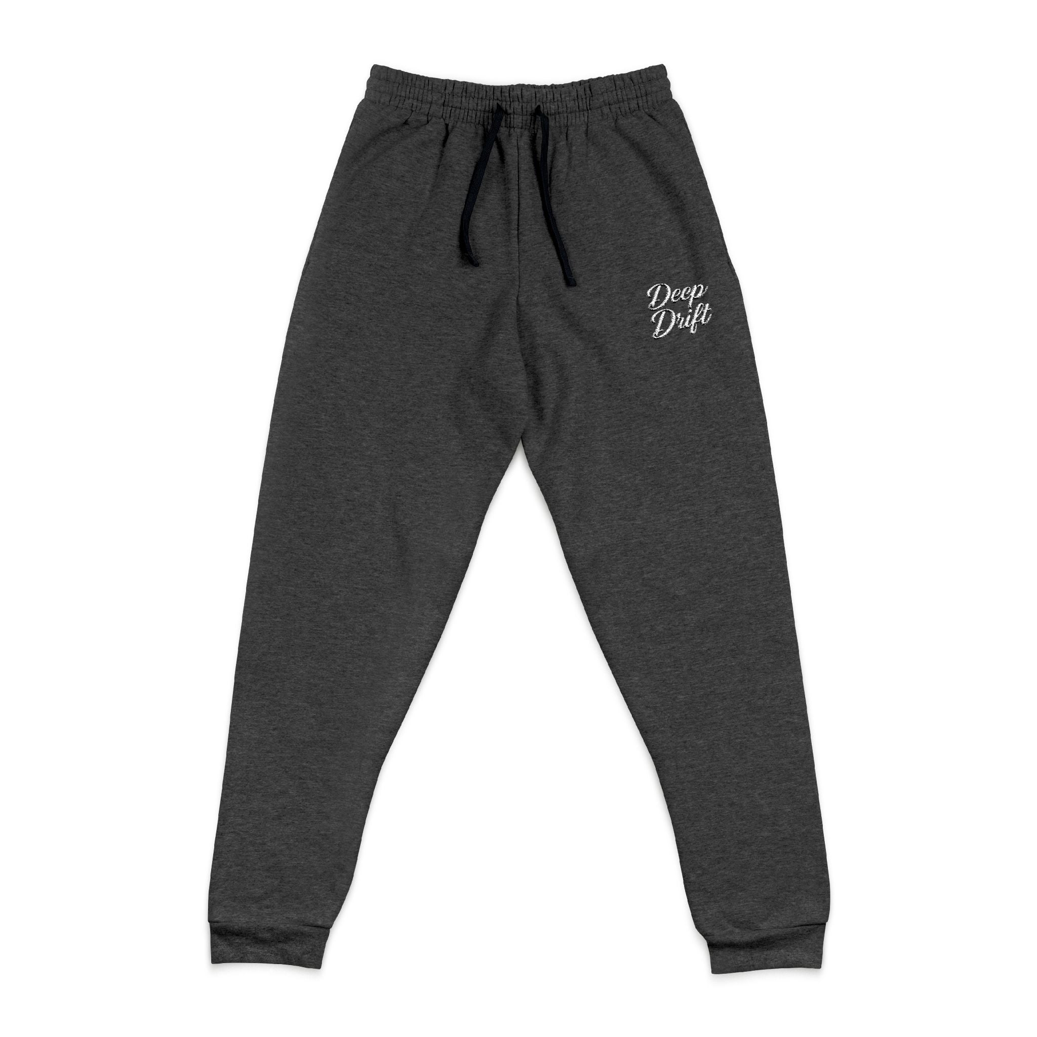 White Deep Drift Embroidered 'Bone Daddy' Grey Joggers — Casual Comfort Sweatpants
