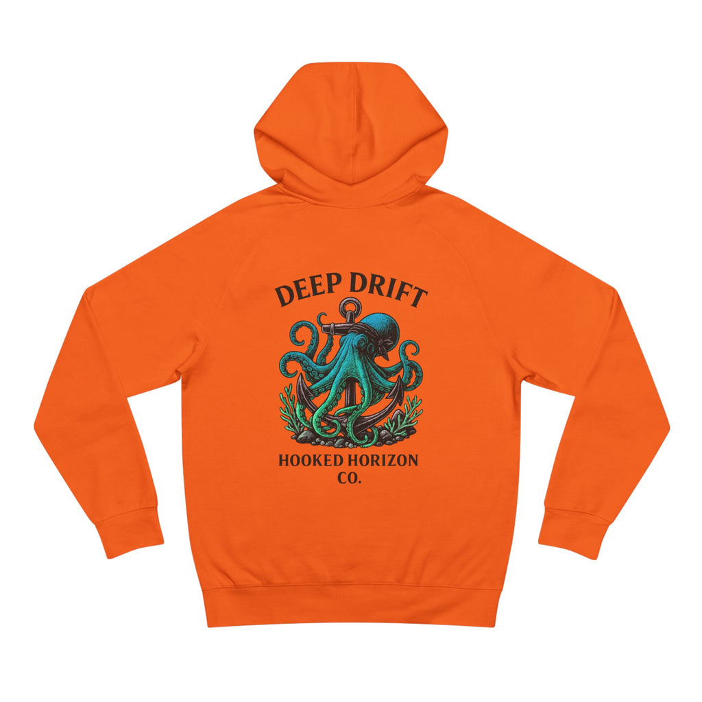 Octopus Art Unisex Hoodie, Deep Drift Hoodie, Nautical Theme Gift, Sea Lover Clothing, Unique Graphic Sweatshirt