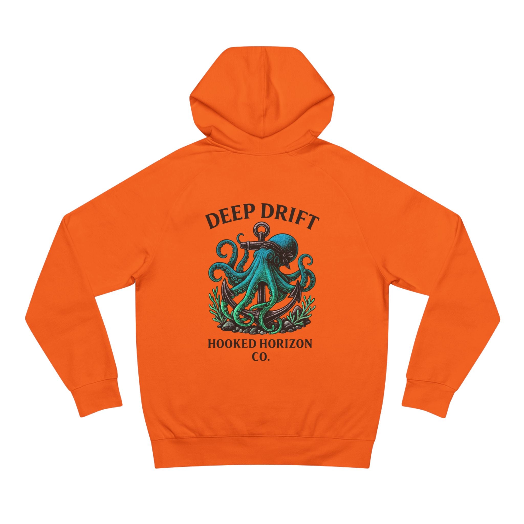 Octopus Art Unisex Hoodie, Deep Drift Hoodie, Nautical Theme Gift, Sea Lover Clothing, Unique Graphic Sweatshirt