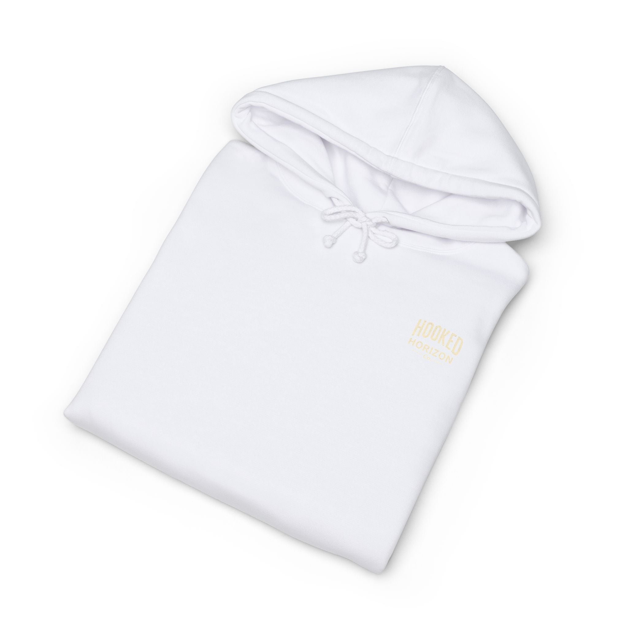 Seagull & Red Sunset Hoodie Hooked Horizon Co. — Minimal Fishing Back Graphic Hoodie, Multiple Color Variations