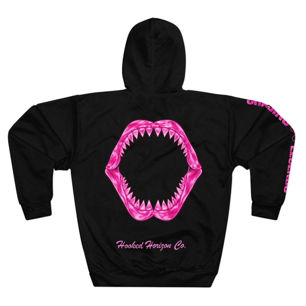Neon Pink Shark Hoodie — Hooked Horizon Co. Neon Shark Pullover