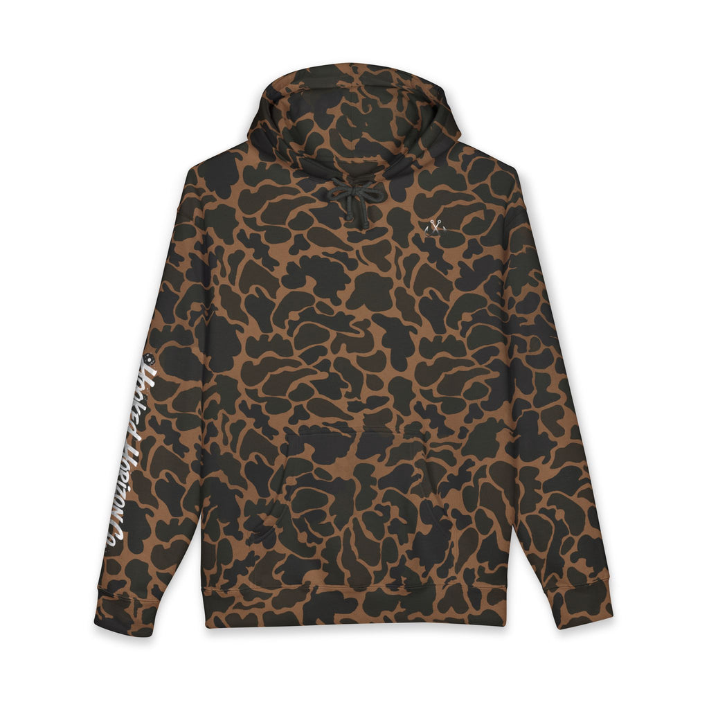 Lion Fish Skeleton Hoodie Hooked Horizon Co. — Minimal Skeletal Fish Back Graphic Hoodie, Multiple Color Variations