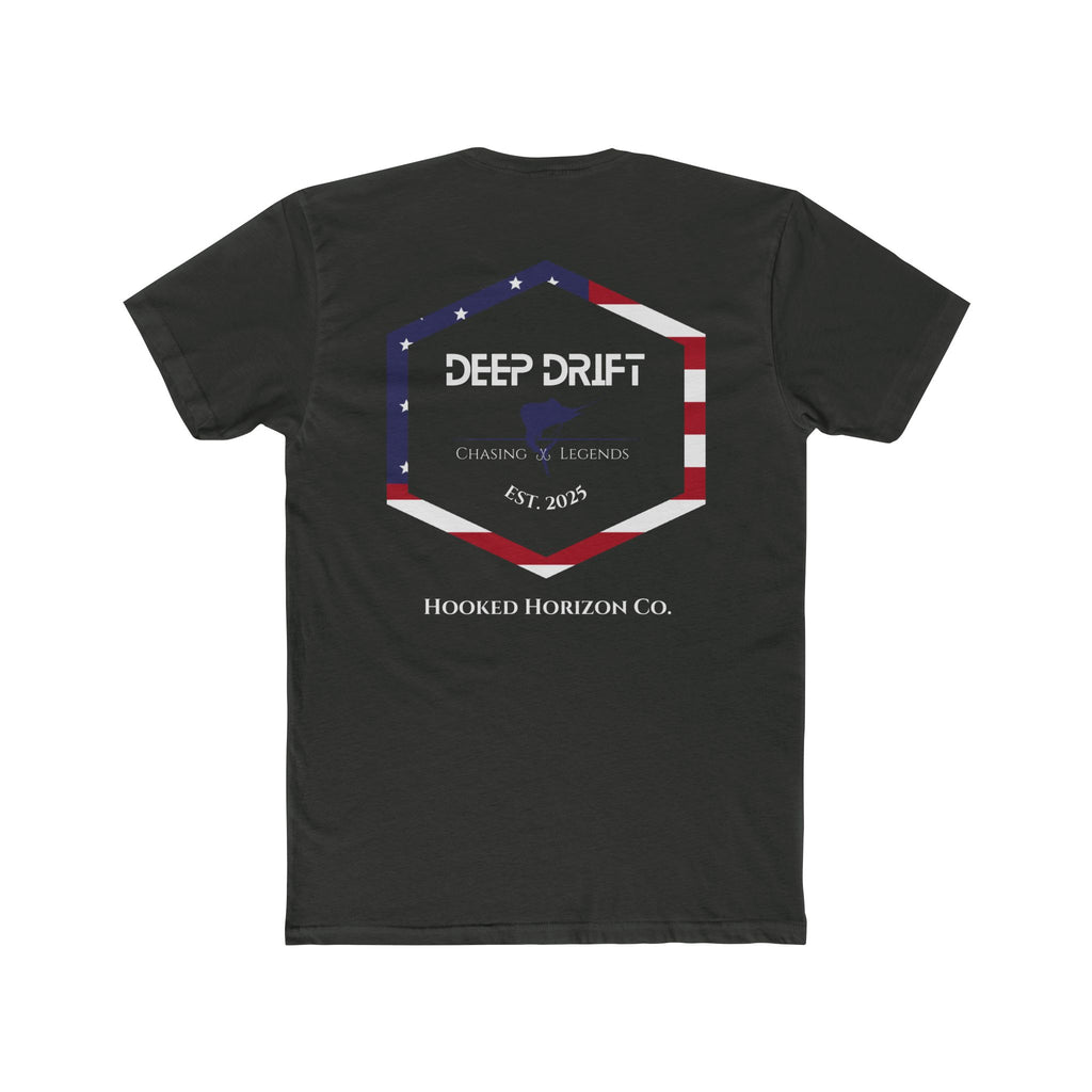 USA Deep Drift Marlin Tee — Patriotic Hooked Horizon Co. Fishing T-Shirt