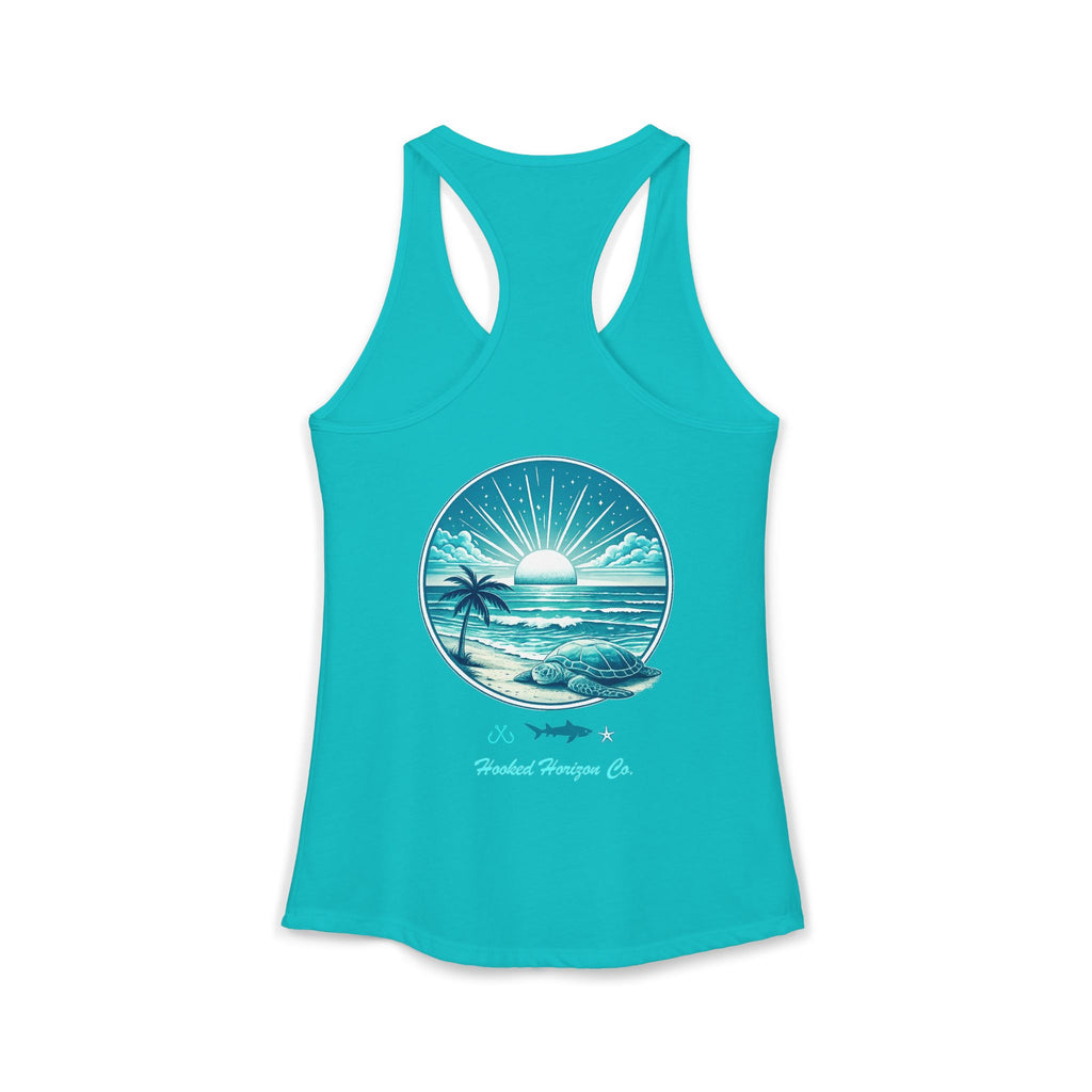 Sea Turtle & Sunset– Hooked Horizon Co. Gifts for Ocean Lovers, Nautical Fashion, Everyday Comfort, Perfect Gift for Her