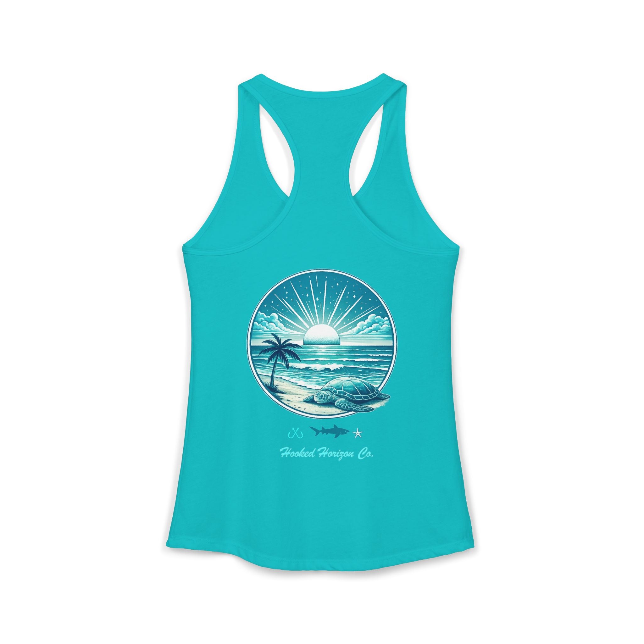 Sea Turtle & Sunset– Hooked Horizon Co. Gifts for Ocean Lovers, Nautical Fashion, Everyday Comfort, Perfect Gift for Her