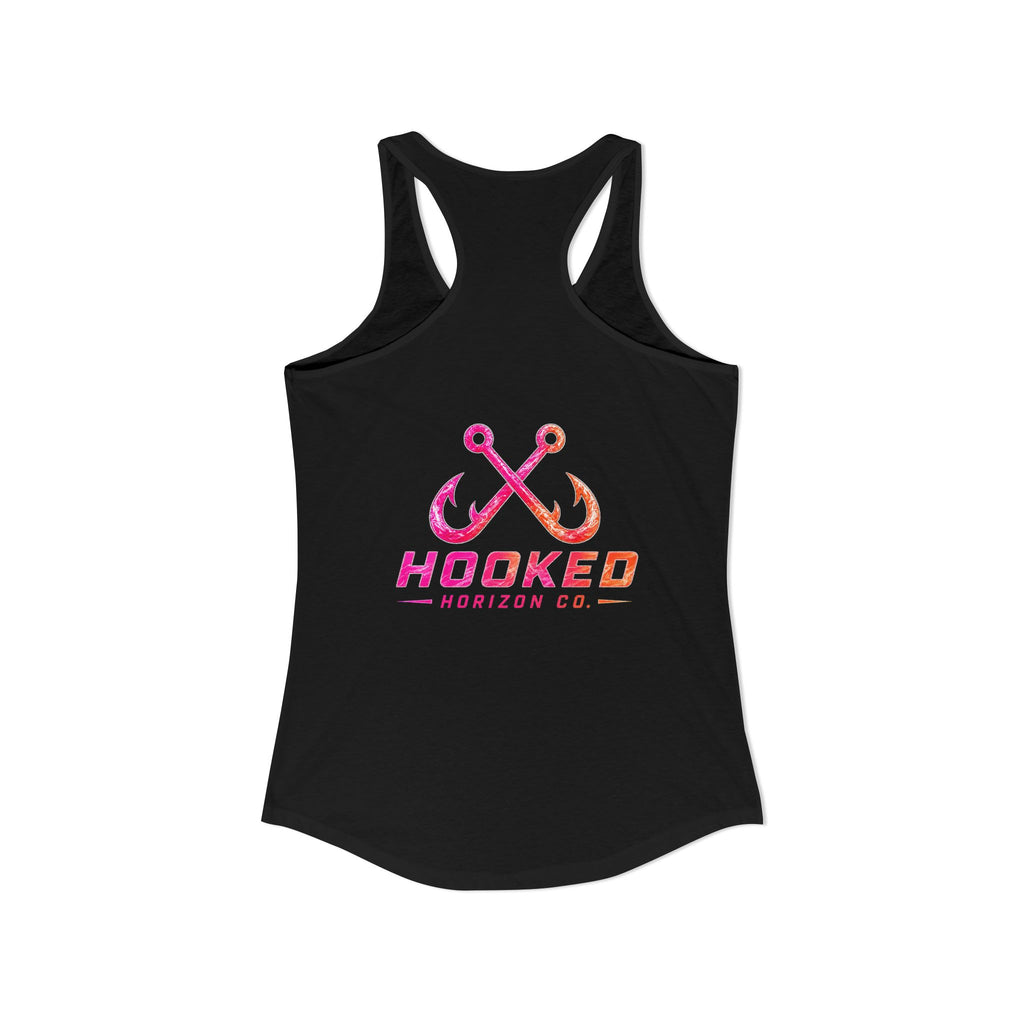 Hot Pink & Peach Hooked Horizon Co.— Soft Women's Ideal Racerback Tank