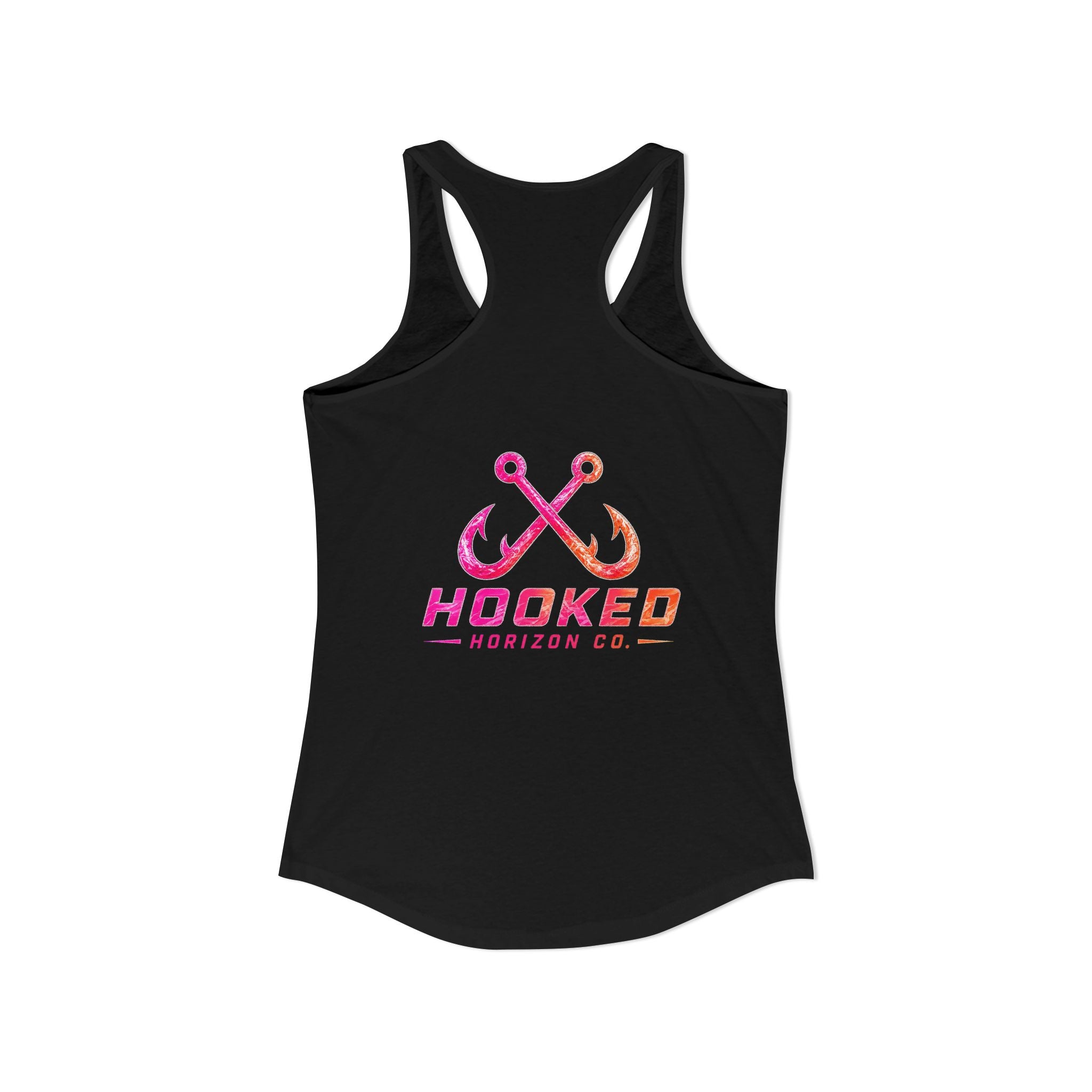 Hot Pink & Peach Hooked Horizon Co.— Soft Women's Ideal Racerback Tank