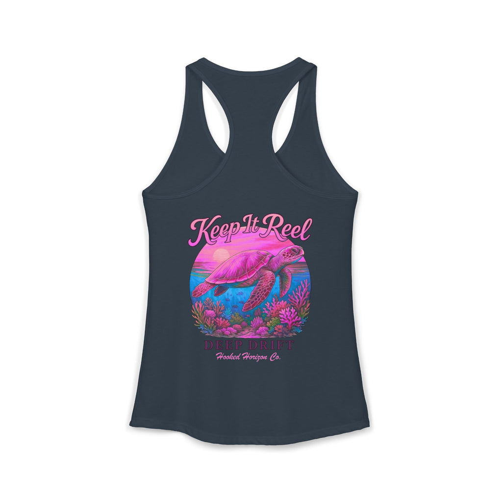 Turtle " Keep It Reel" Deep Drift– Hooked Horizon Co. Gifts for Ocean Lovers, Nautical Fashion, Everyday Comfort, Perfect Gift for Her