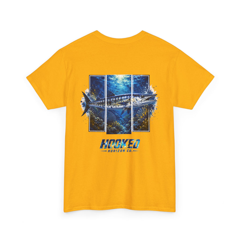 Barracuda Hooked Horizon Co Tee—Ocean Graphic Tee — "Beloved" Ray Design