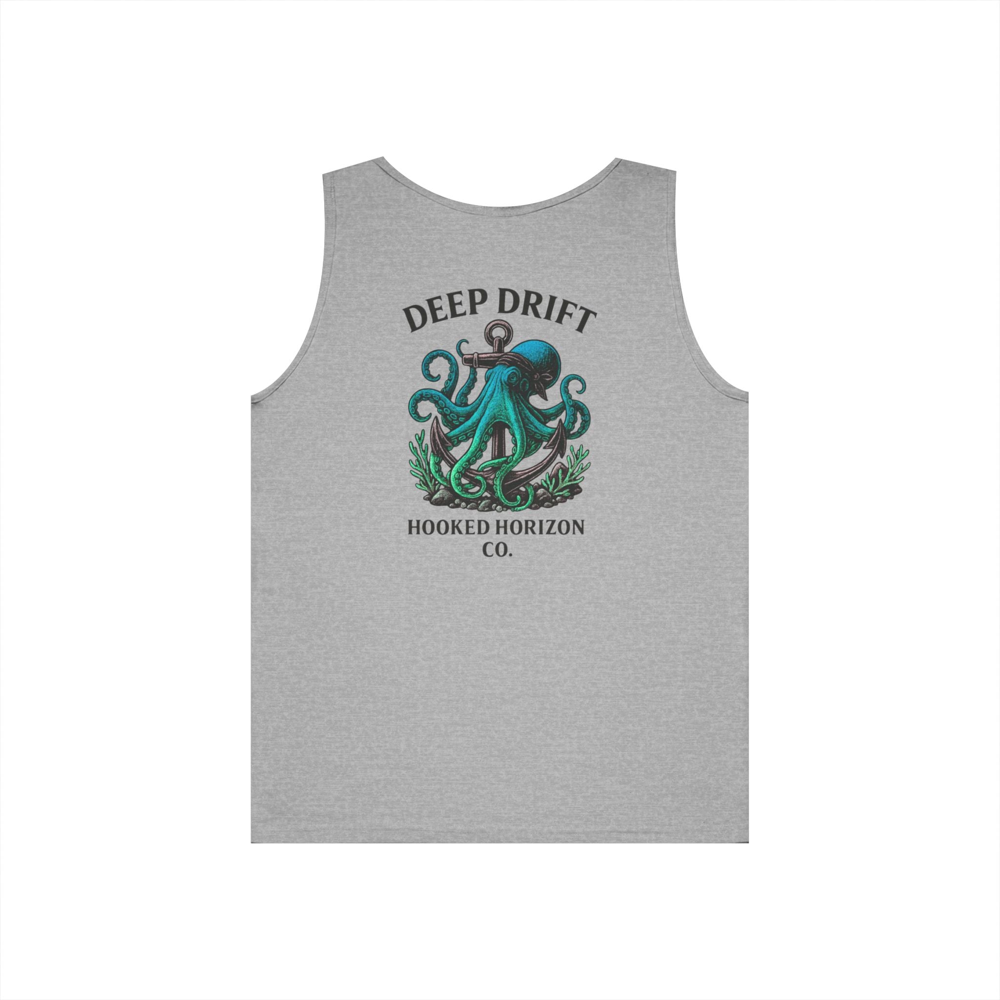 Deep Drift Octopus Graphic Tank Top, Summer Beach Wear, Unisex Tank, Gift for Ocean Lovers, Nautical Tees, Camping Apparel
