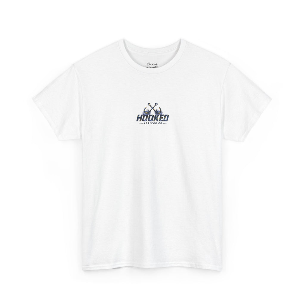 Sail Fish Hooked Horizon Co Tee—Ocean Graphic Tee — "Beloved" Ray Design