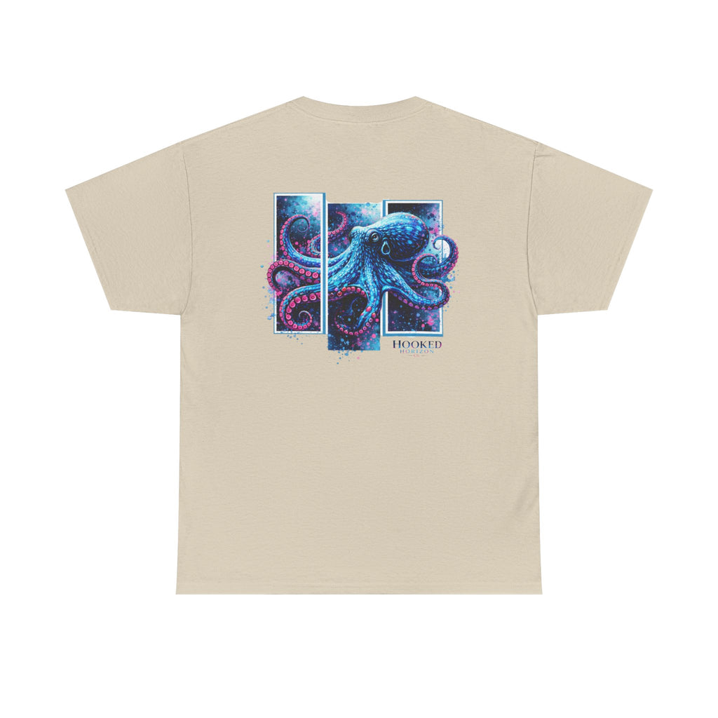 Octopus Hooked Horizon Co Tee—Ocean Graphic Tee — "Beloved" Ray Design