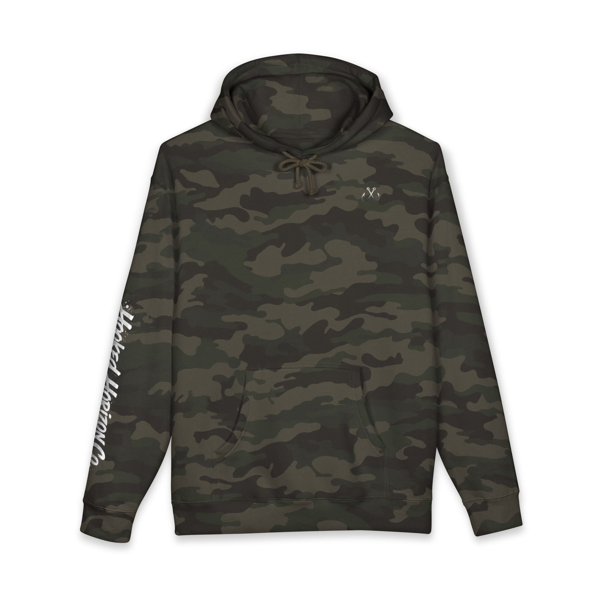 Lion Fish Skeleton Hoodie Hooked Horizon Co. — Minimal Skeletal Fish Back Graphic Hoodie, Multiple Color Variations