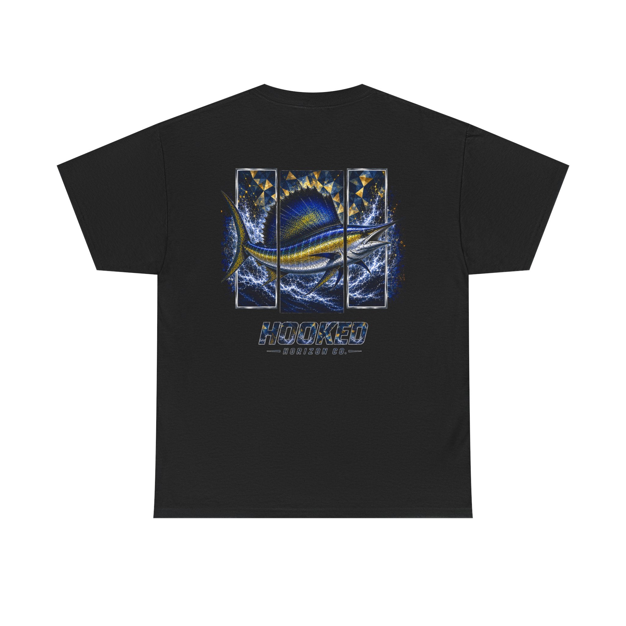 Sail Fish Hooked Horizon Co Tee—Ocean Graphic Tee — "Beloved" Ray Design