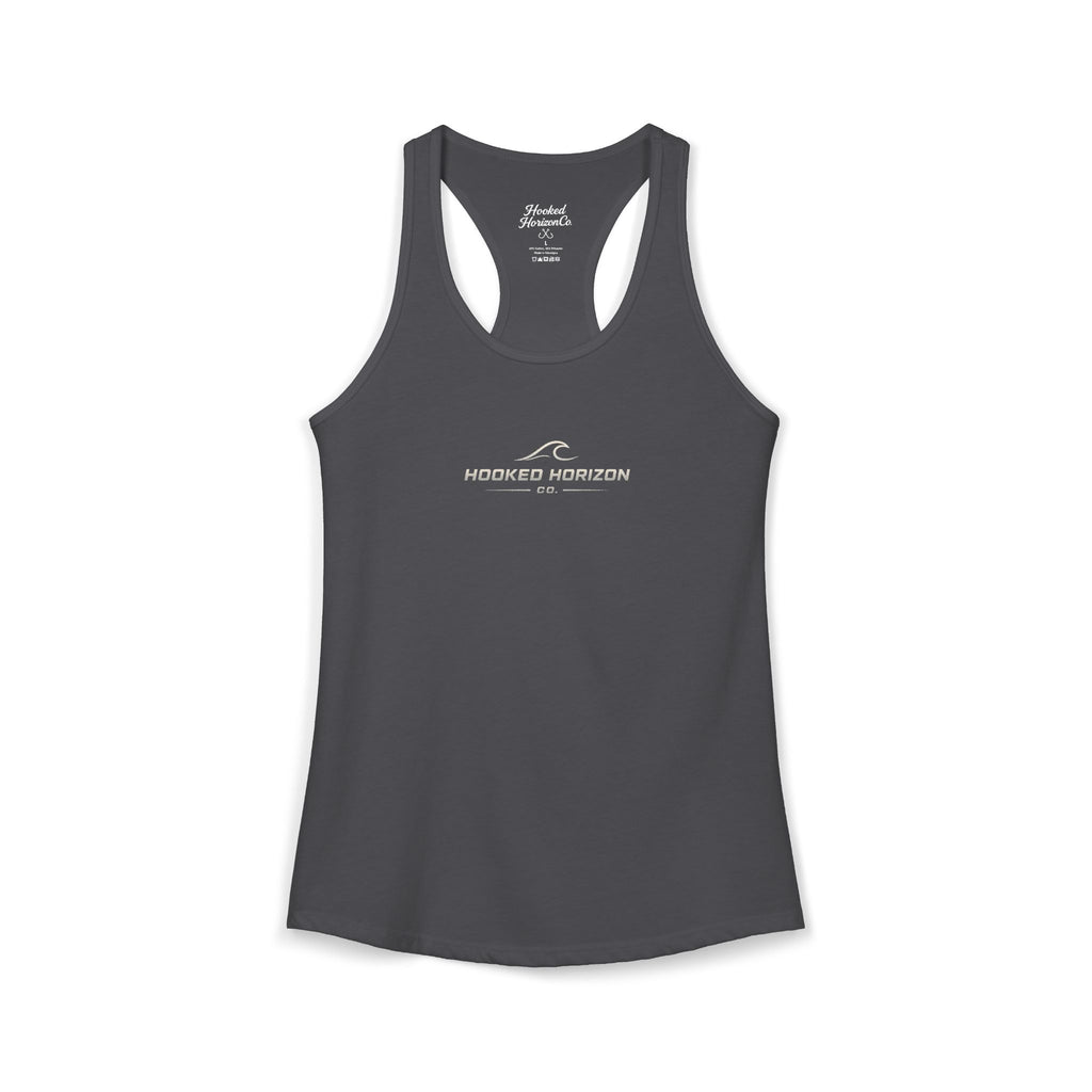 Hooked Horizon Co. Commerical Logo — Soft Women's Ideal Racerback Tank