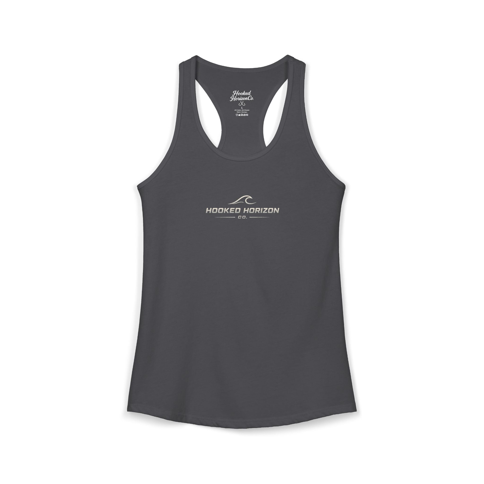 Hooked Horizon Co. Commerical Logo — Soft Women's Ideal Racerback Tank
