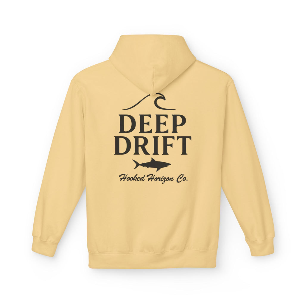 Deep Drift Wave & Shark Fishing Hoodie — Hooked Horizon Co. Pullover, Multiple Color Variations