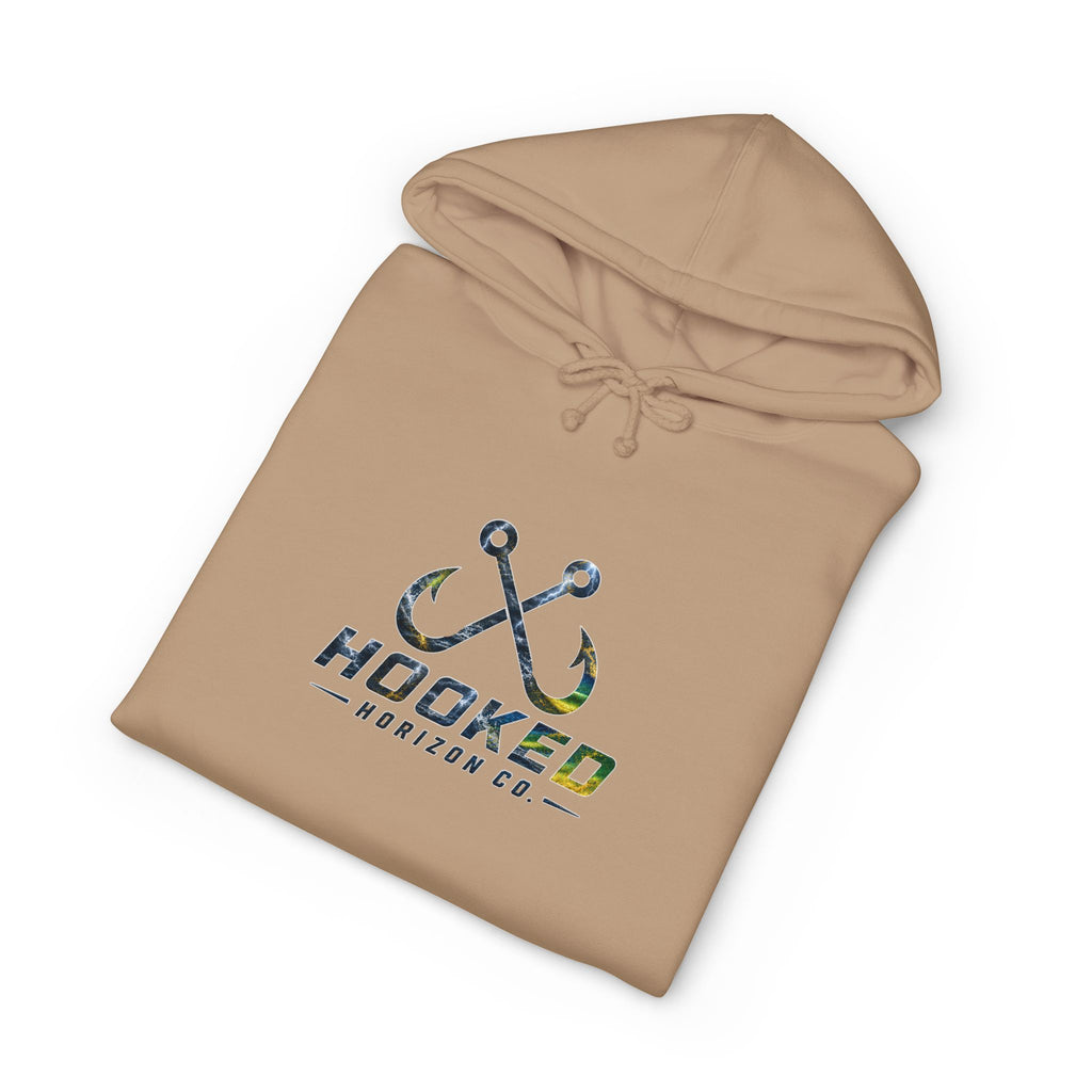 Mahi Mahi Hoodie Hooked Horizon Co. — Fishing Back Graphic Hoodie, Multiple Color Variations