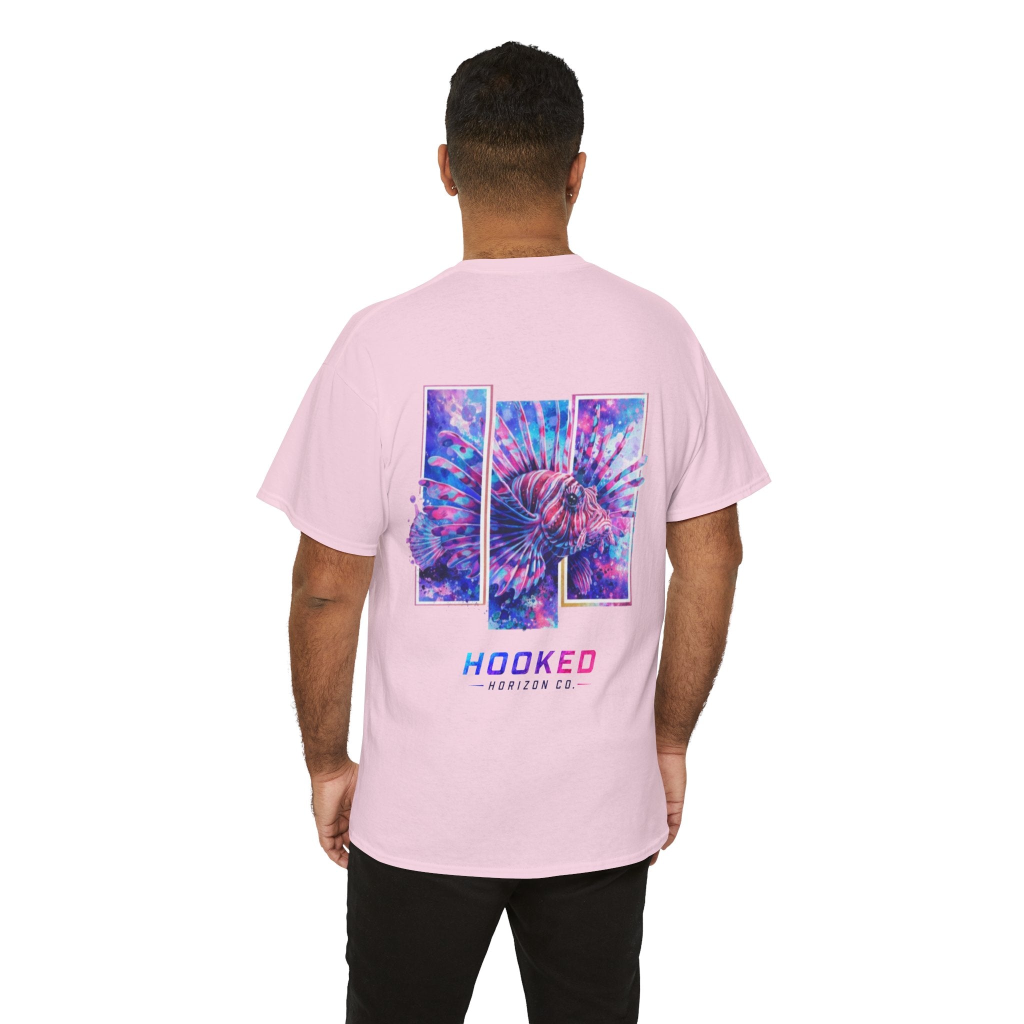 Lion Fish Hooked Horizon Co Tee—Ocean Graphic Tee — "Beloved" Ray Design