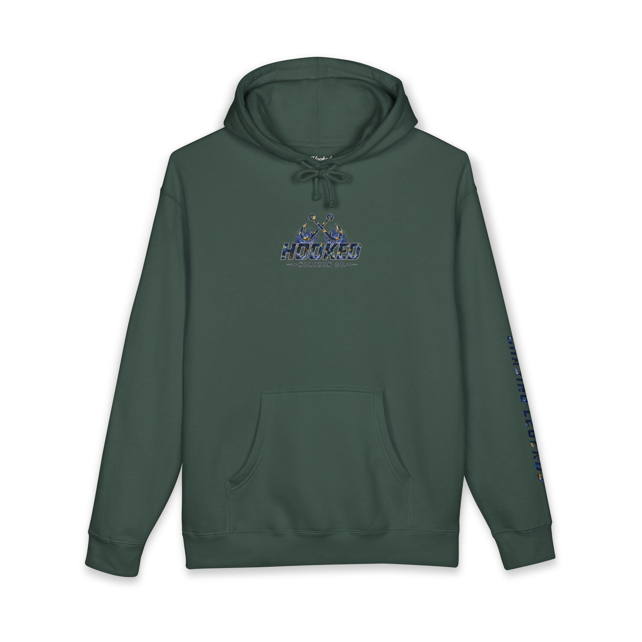 Sail Fish Hoodie Hooked Horizon Co. — Fishing Back Graphic Hoodie, Multiple Color Variations