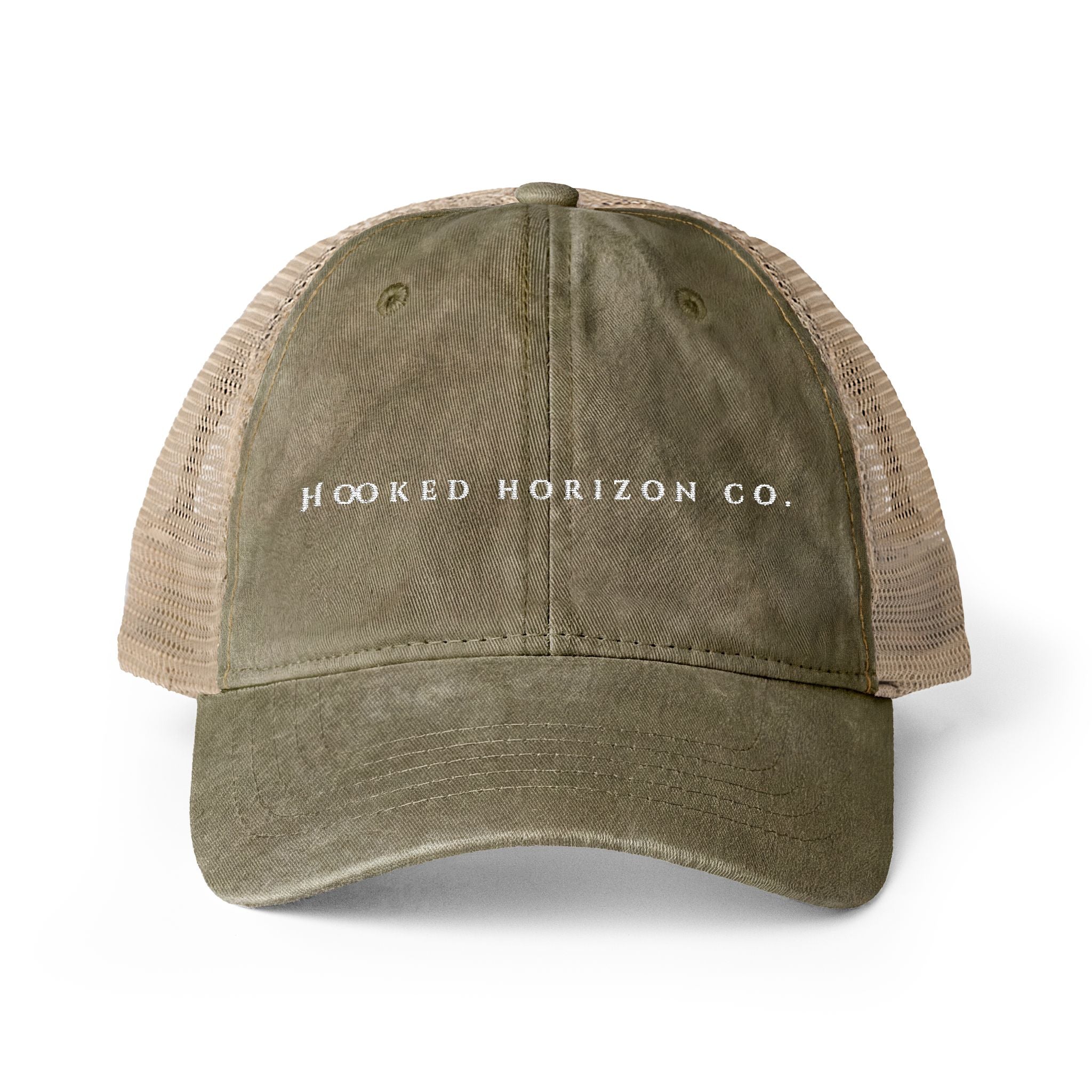 Hooked Horizon Co. —Women's Washed Mesh-Back Cap, Multiple Color Variations