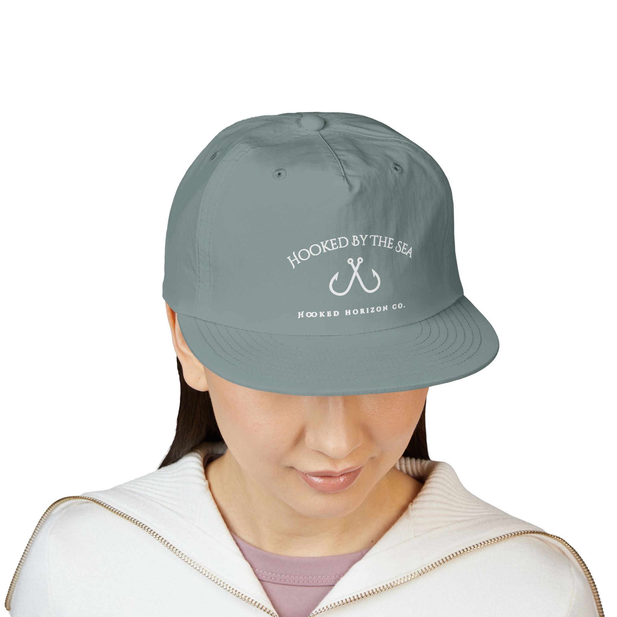 Quick Dry Surf Cap Hooked Horizon Co. — Light Weight, Multiple Color Variations Beachy Vibes Snapback Hat for Surf Lovers, Summer Fashion, Ocean Enthusiasts, Gift for Surfers, Vacation Style