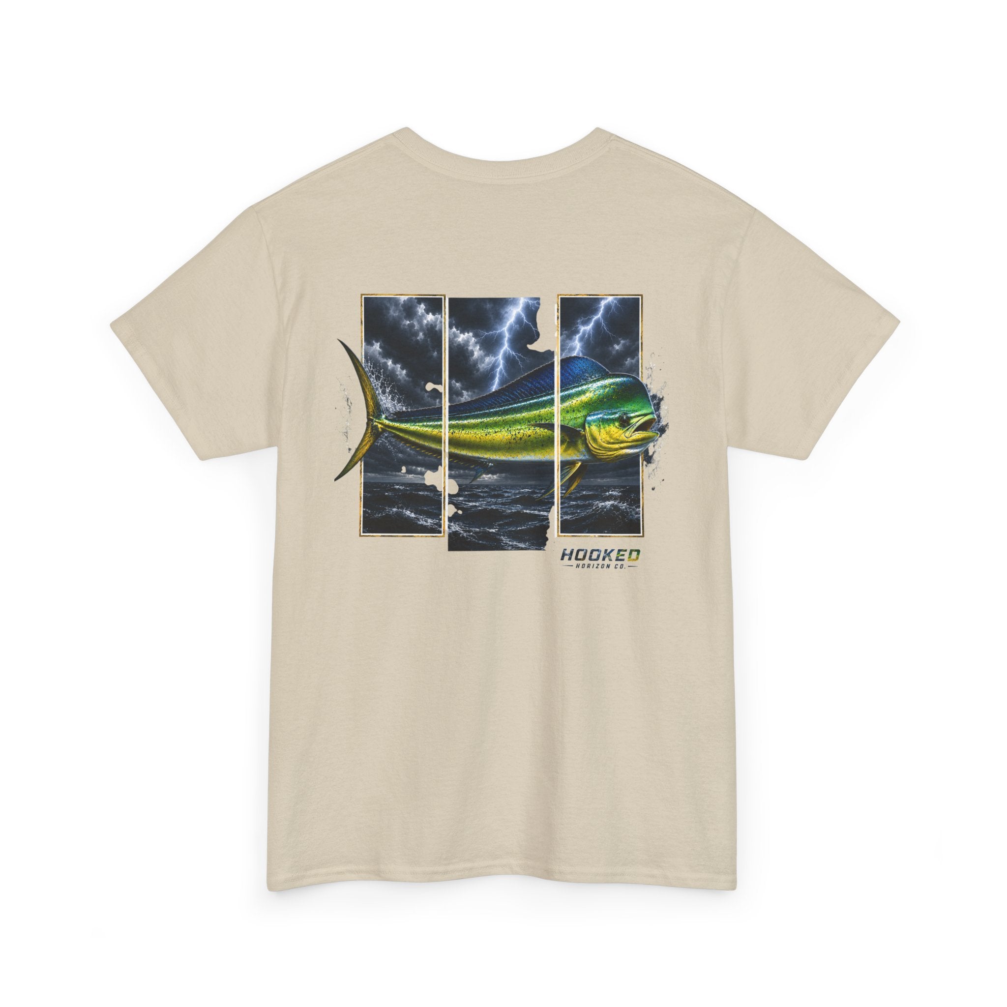 Mahi Mahi Hooked Horizon Co Tee—Ocean Graphic Tee — "Beloved" Ray Design