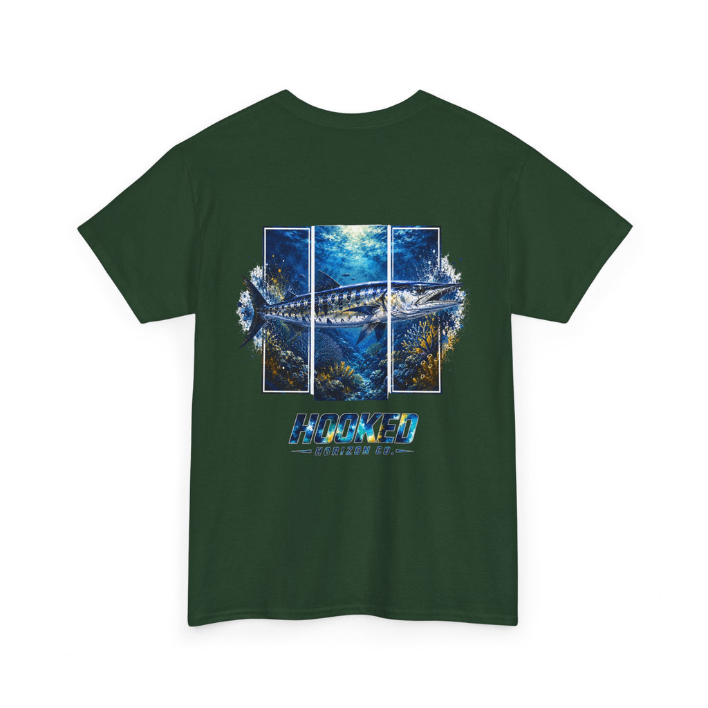 Barracuda Hooked Horizon Co Tee—Ocean Graphic Tee — "Beloved" Ray Design