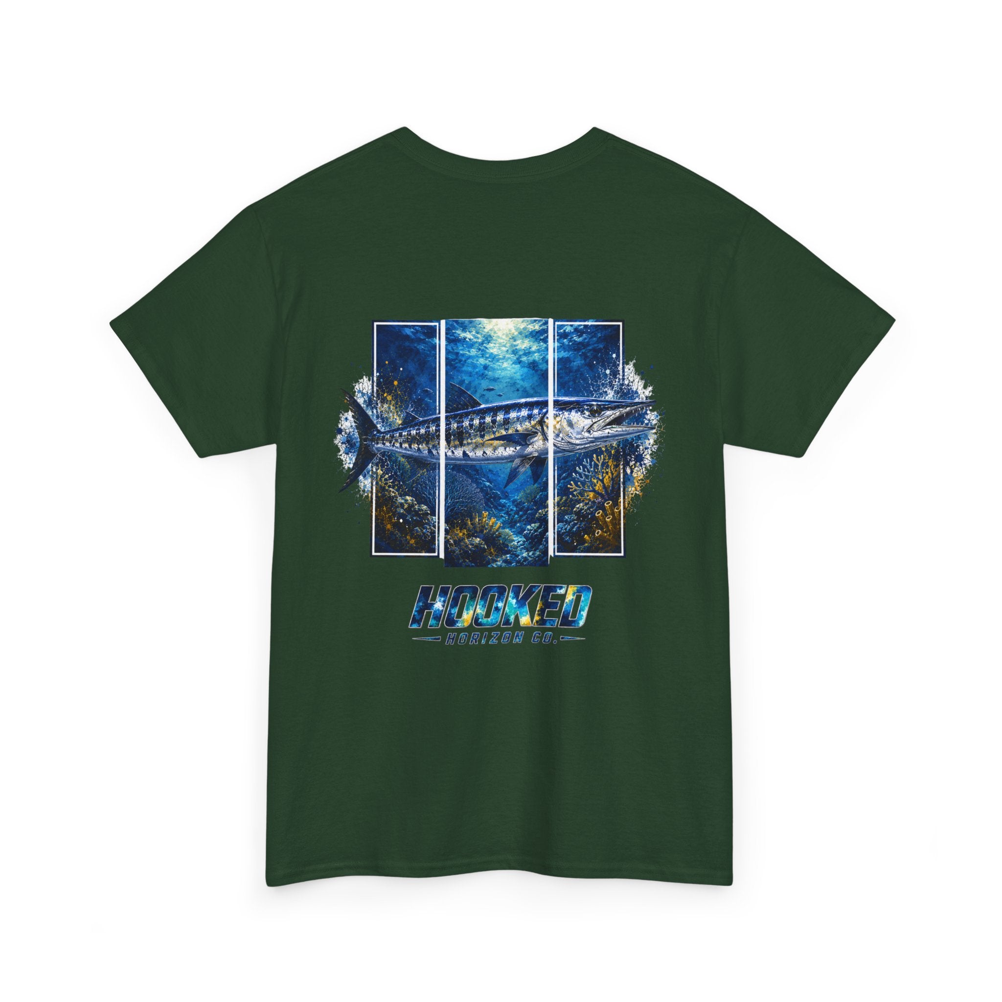 Barracuda Hooked Horizon Co Tee—Ocean Graphic Tee — "Beloved" Ray Design