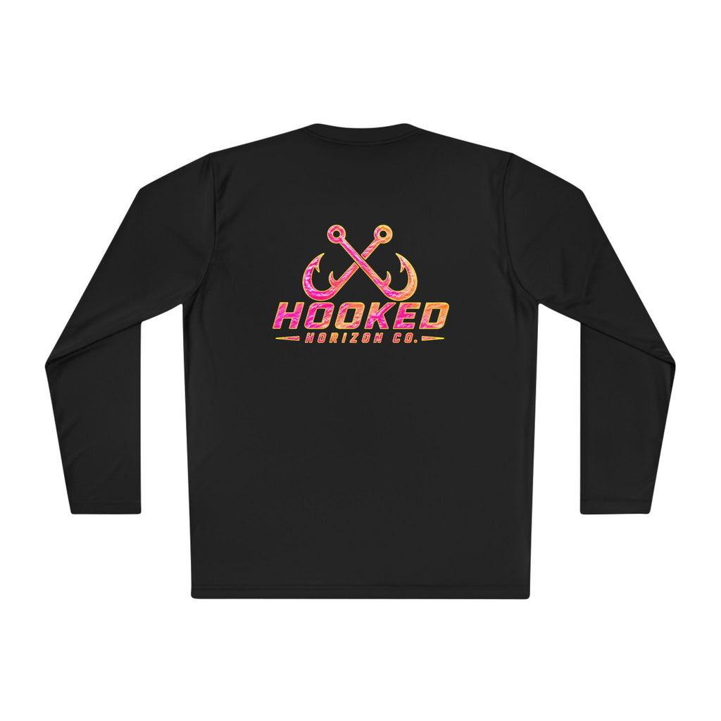 Moisture Wicking Classic Logo Tee In Pink—Horizon Co. Anchors Long Sleeve Tee — Lightweight Fishing Shirt